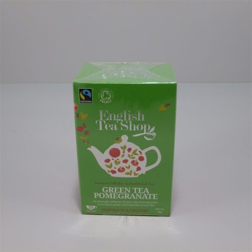 English Tea Shop bio zöld tea gránátalma 20x1,5g 30 g