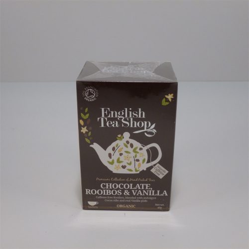 English Tea Shop 20 bio csokoládé rooibos&vanília tea 20x1,5g 30 g