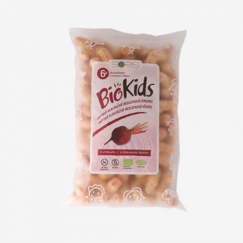 Biokids bio extrudált kukorica snack céklás 55 g