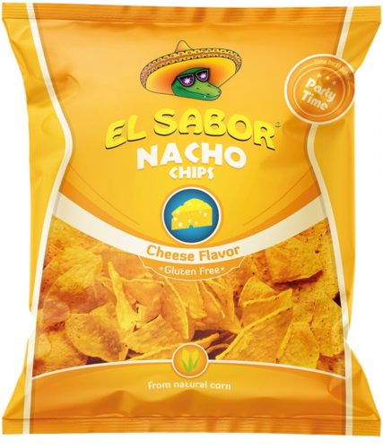 El sabor big nacho chips gluténmentes sajtos 225 g