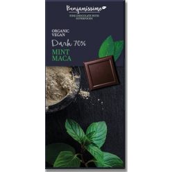   Benjamissimo bio vegán fekete csokoládé mentás maca porral 70 g