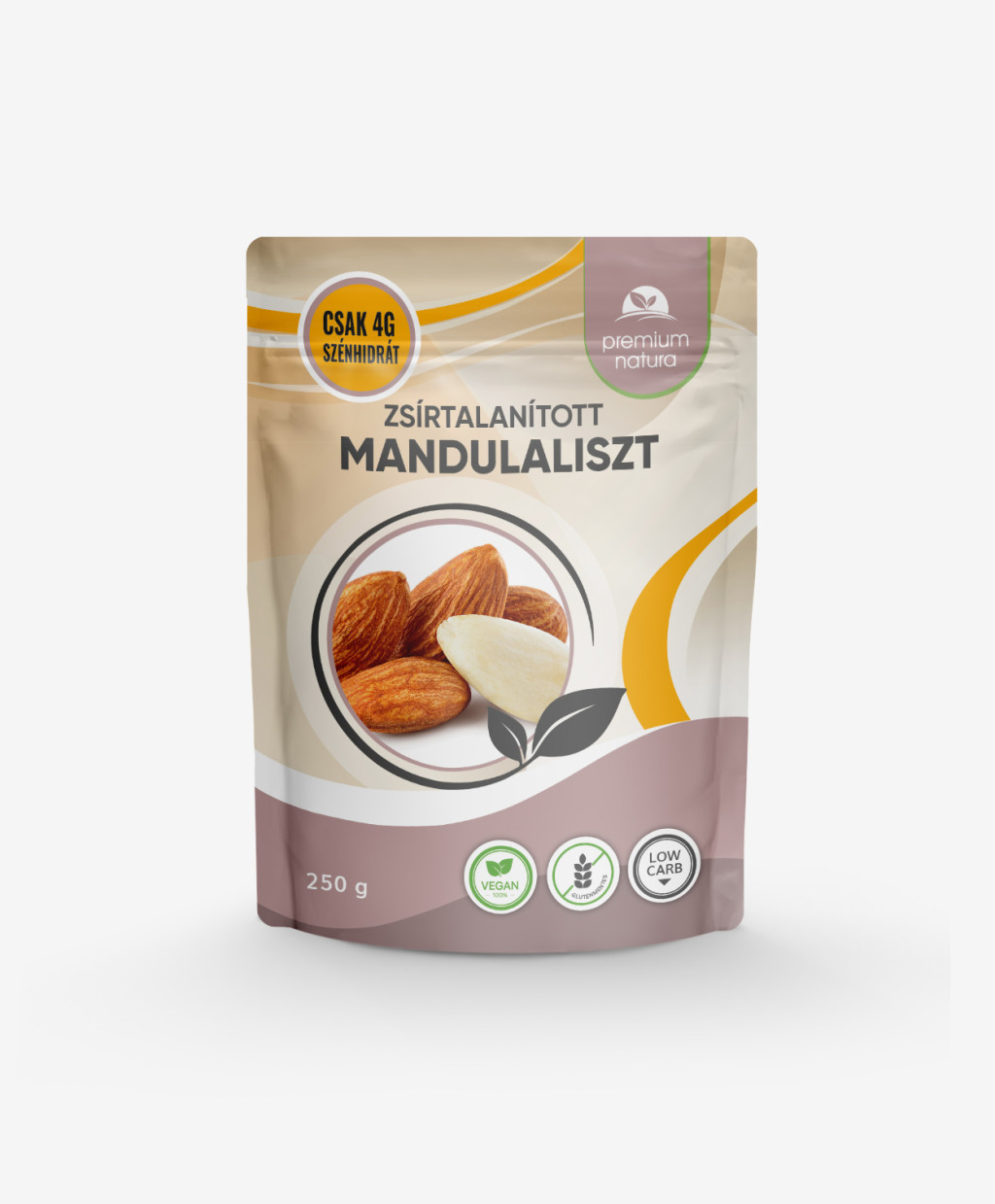 Premium Natura zsírtalanított mandulaliszt 250 g - Delfinbúv