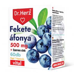 Dr.herz fekete áfonya 500mg+szerves cink kapszula 60 db