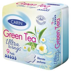   Carin ultra green tea ultravékony szárnyas intimbetét 9 db