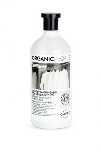 Organic People öko mosógél fehér ruhákhoz bio vízililiommal és japán rizzsel 1000 ml