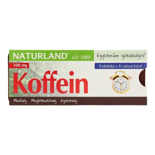 NATURLAND KOFFEIN TABLETTA 20 DB