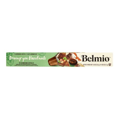 BELMIO KÁVÉKAPSZ. DRIVING YOU HAZELNUTS