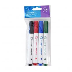   Alkoholos marker készlet, 1-4mm, vágott hegyű, hegyű 4-es készlet, Bluering®