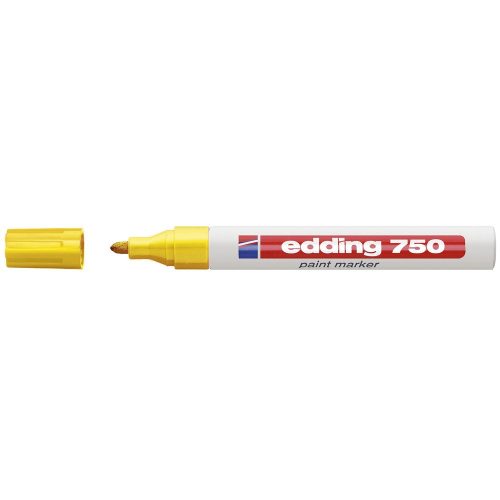 Lakkmarker 2-4mm, kerek Edding 750 sárga 