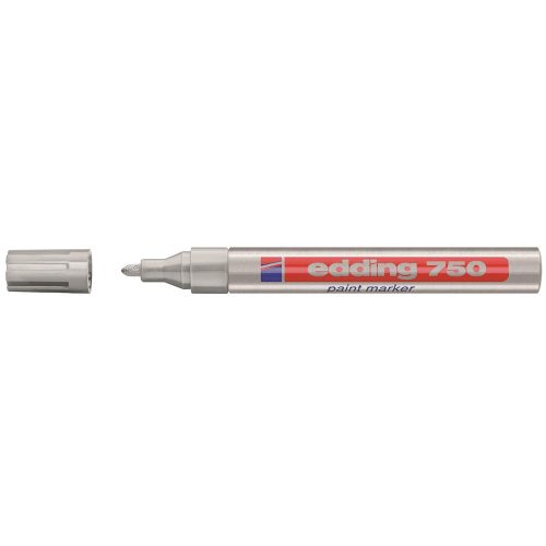 Lakkmarker 2-4mm, kerek Edding 750 ezüst 