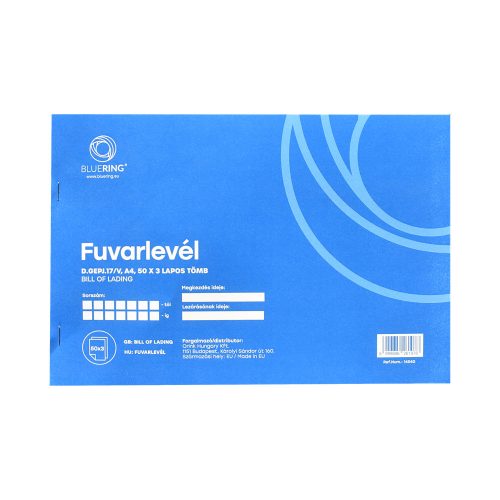 Fuvarlevél A4, 50x3lapos fekvő D.GEPJ.17/V Bluering®