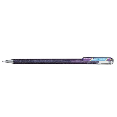 Rollertoll zselés Pentel Hybrid K110-DVX violet, írásszín metal kék