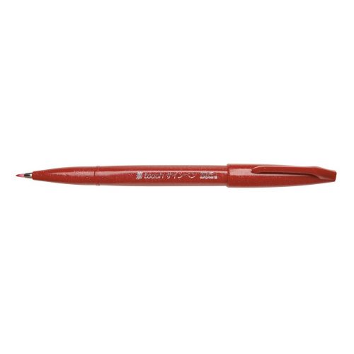 Ecsettoll, kalligrafikus hajlékony hegyű, Pentel SES15C-B piros