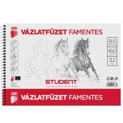 Vázlatfüzet B5 160g. famentes Student 