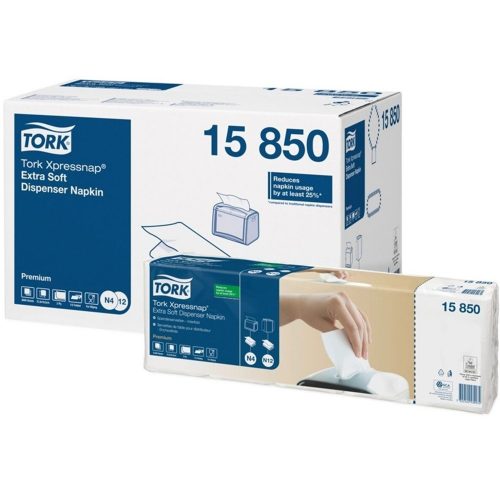 Szalvéta adagolóba 1000 ív/csomag 8 csomag/karton fehér  Extra Soft Xpressnap® Tork_15850