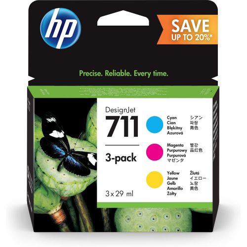 Hp 711/P2V32A tintapatron CMY multipack ORIGINAL