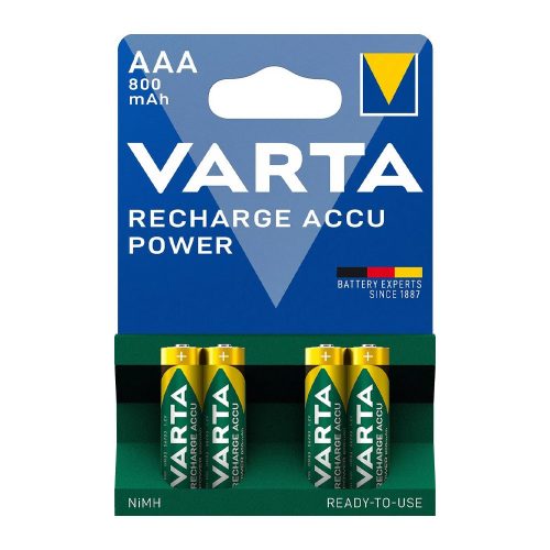 Elem tölthető akku AAA mikro 800 mAH Power 4 db/csomag, Varta 