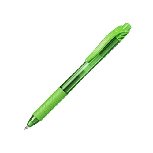 Rollertoll zselés golyóátmérő 0,7 mm, Pentel EnerGelX BL107-KX, írásszín világoszöld