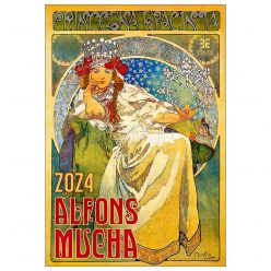 Falinaptár képes 340 × 485 mm Alfons Mucha Dayliner 2024.