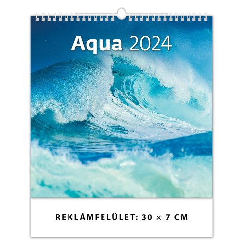 Falinaptár képes 340 × 325 mm Aqua Dayliner 2024.