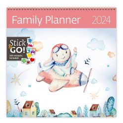   Falinaptár képes 300 × 600 mm Family Planner Dayliner 2024.