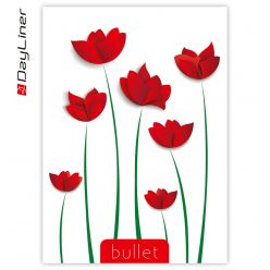   Notesz Colors A5 fehér lapokkal Bullet Flower Tulipán Dayliner