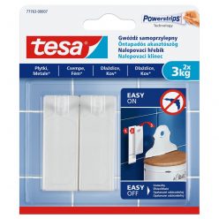   Akasztószög öntapadós, sima felületekhez 3 kg teherbírású 2 darab/bliszter Tesa Powerstrips