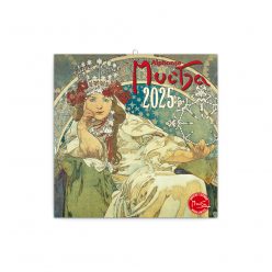   Falinaptár képes lemeznaptár 300x300mm, Alphonse Mucha Realsystem 2025.