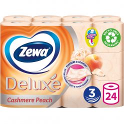   Toalettpapír 3 rétegű kistekercses 100 % cellulóz 24 tekercs/csomag Zewa Deluxe Cashmere Peach