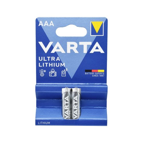 Elem AAA mikro LR03 Industrial 2 db/csomag, Varta Ultra Lithium