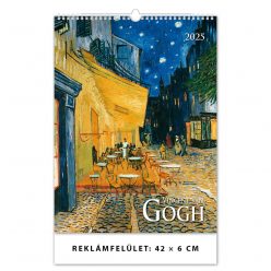   Falinaptár képes 420 × 560 mm, fehér lapokkal Vincent van Gogh Dayliner 2025.