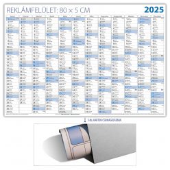   Plakátnaptár 980 × 680 mm, fehér lapokkal kék karton csomagolásban Dayliner 2025.