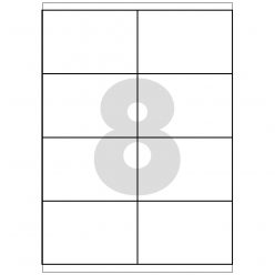 Etikett címke, 97x67,7mm, 100 lap, 8 címke/lap 