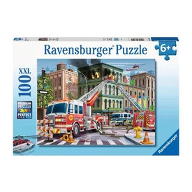 Puzzle 100 db - Tűzoltóautó