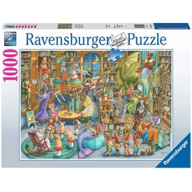 Ravensburger Puzzle 1 000 db - Éjfél a könyvtárban