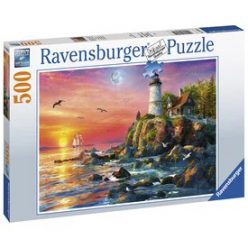 Ravensburger: Puzzle 500 db - Világítótorony éjjel