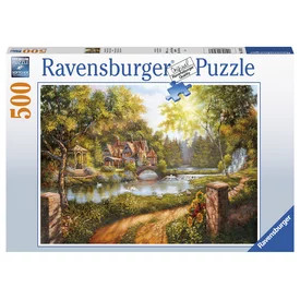 Ravensburger: Puzzle 500 db - Ház a folyónál