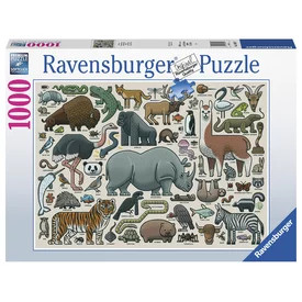 Ravensburger: Puzzle 1000 db - Vadállatok