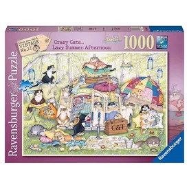 Puzzle 1000 db - Bolondos macskák