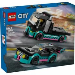   LEGO CITY GREAT VEHICLES 60406 VERSENYAUTÓ ÉS AUTÓSZÁLLÍTÓ TEHERAUTÓ