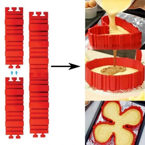 Rugalmas szilikon tortaforma sütemények és desszertek készítéséhez