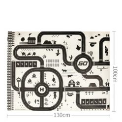   Autós játszószőnyeg gyerekeknek - 100x130 cm méretű interaktív játéktér gyermekek számára