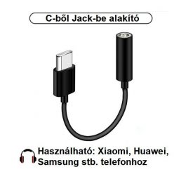   Telefon Type-C-ből Jack 3.5 mm-be való átalakító - Kompatibilis Audio Adapter zenehallgatáshoz és hívásokhoz