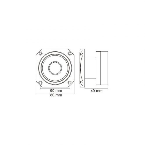 MNC Dome Magassugárzó Hangszóró - 1" - 100/200 W Teljesítmény • 8 Ohm Impedancia