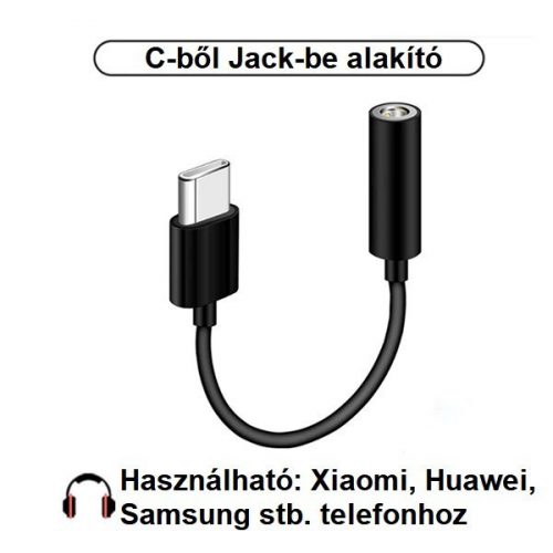 Telefon Type-C-ből Jack 3.5 mm-be való átalakító