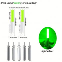   1 készlet (2 lámpa) Elektronikus LED fénykibocsátó éjszakai horgászathoz