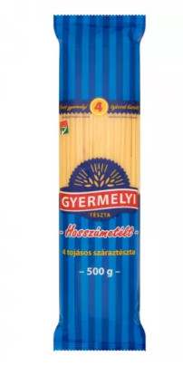 GYERMELYI TÉSZTA 4TOJ.HOSSZÚMETÉLT 500G