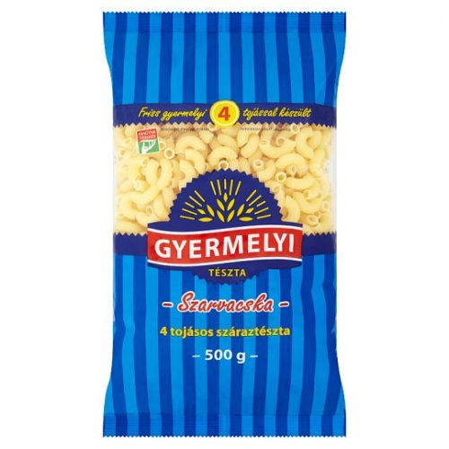 GYERMELYI TÉSZTA 4TOJ.SZARVACSKA 500G