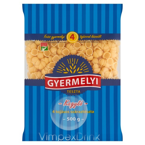 GYERMELYI TÉSZTA 4TOJ. KAGYLÓ 500G