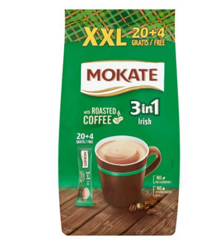 Mokate instant kávé 3in1 XXL Irish 20*17g+4db gratis új